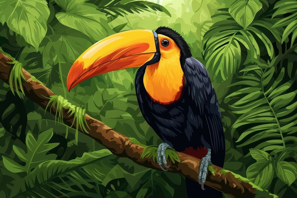 Toucan abstract background outdoors animal nature.