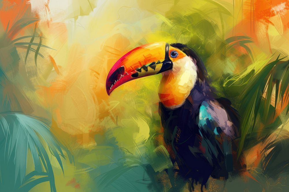 Toucan abstract background animal bird beak.