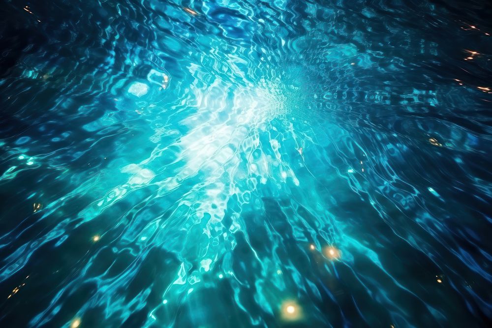 Glowing lights reflecting on water surface swimming backgrounds underwater.