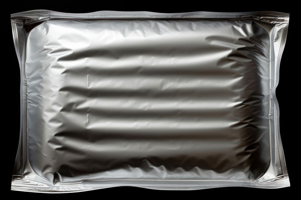  Plastic bag backgrounds foil black background. AI generated Image by rawpixel.