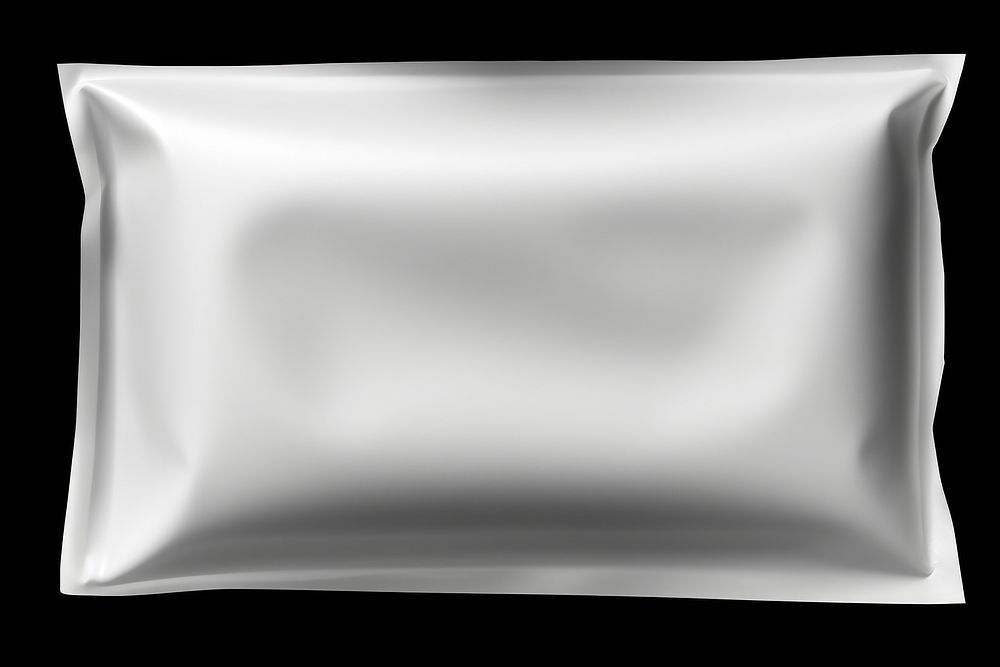  White matte plastic wrap black background monochrome aluminium. AI generated Image by rawpixel.