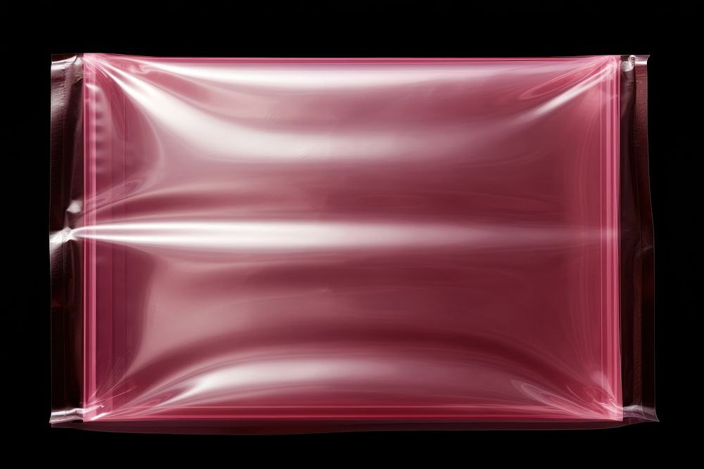  Transparent pink plastic wrap black background rectangle letterbox. AI generated Image by rawpixel.