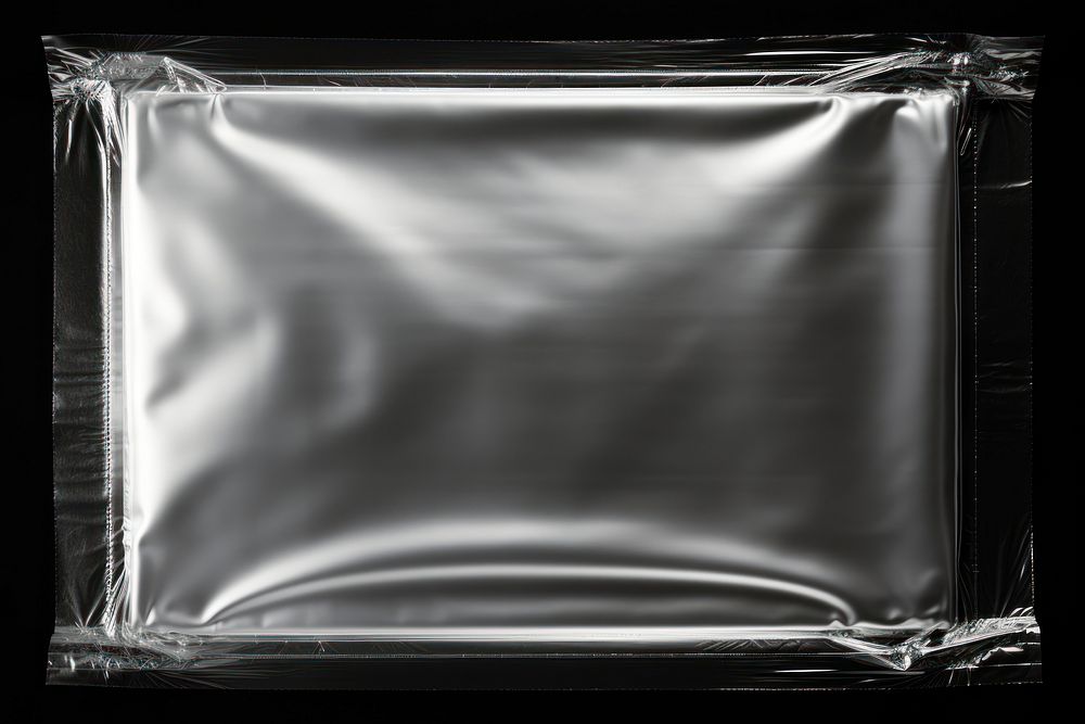  Transparent plastic wrap backgrounds black black background. AI generated Image by rawpixel.