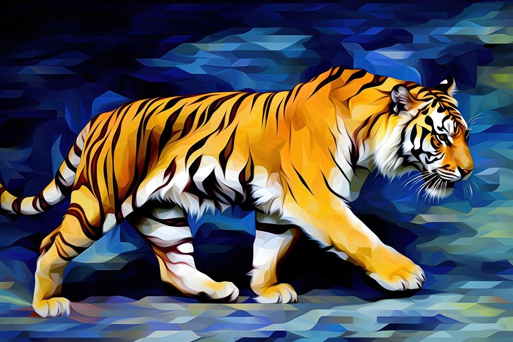 Tiger wallpaper abstract wildlife animal mammal.