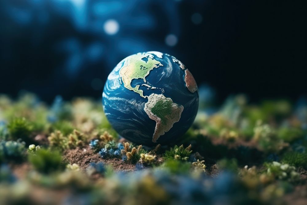 Planet earth space background globe astronomy outdoors. AI generated Image by rawpixel.