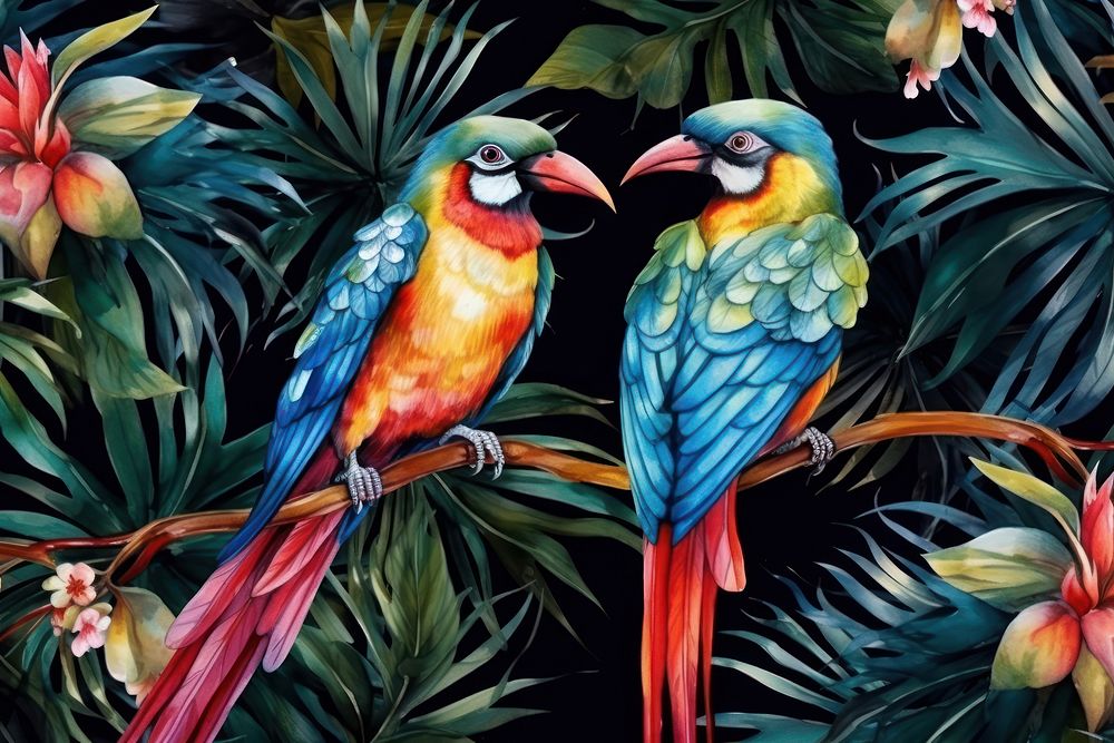 Tropical bird tropics pattern.
