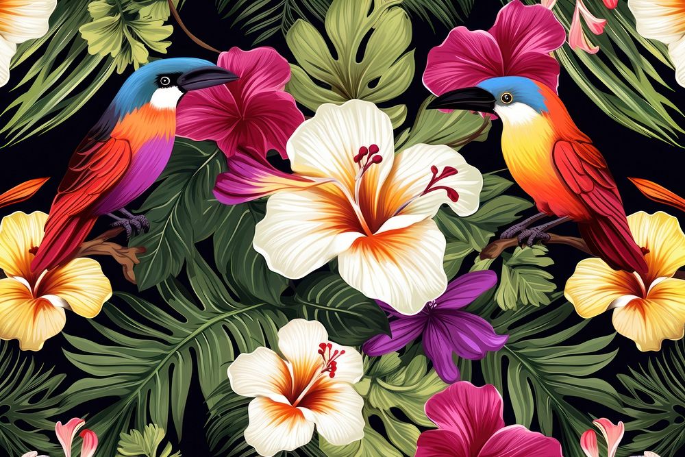 Bird paradise pattern flower.