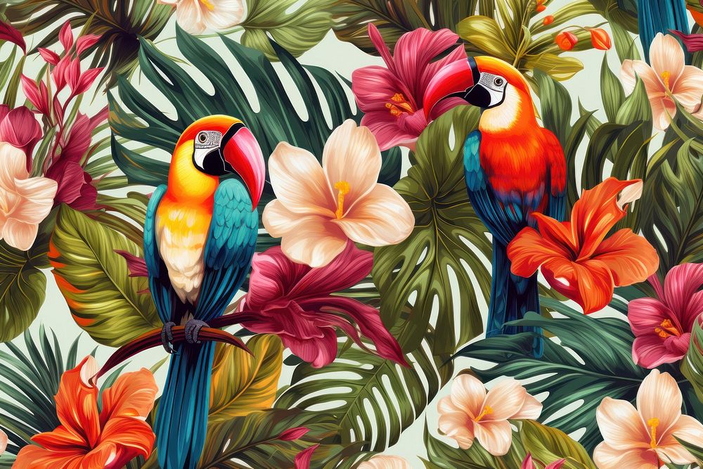 Bird paradise pattern backgrounds.