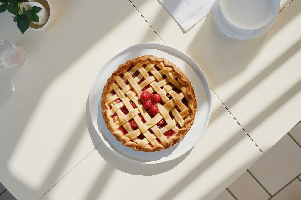 Fruit pie dessert berry table. AI generated Image by rawpixel.