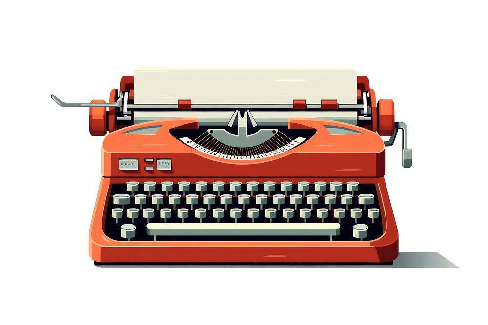Typewriter white background correspondence electronics.