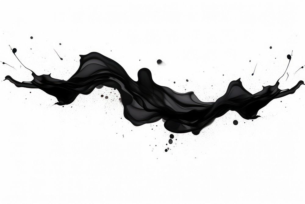 Vector illustration splash effect of black ink abstract white background splattered.