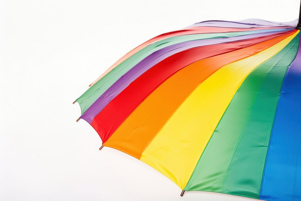 Rainbow umbrella with rain drops backgrounds white background transportation.