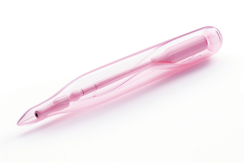 Pastel pink 3D pen white background lavender weaponry.