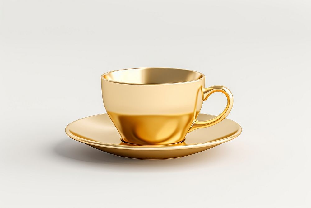 Coffee cup design minimal saucer drink gold.