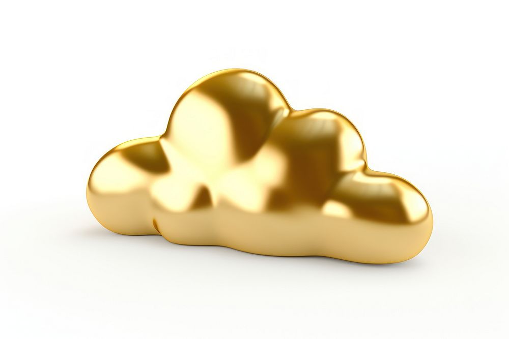 Cloud gold cloud white background.