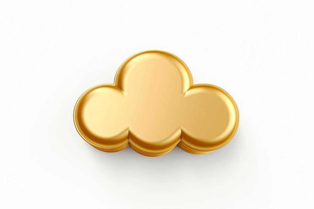 Cloud icon gold backgrounds white background.