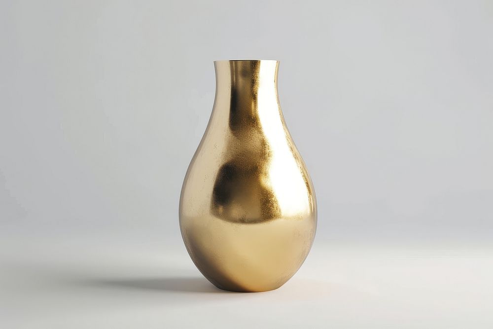 Vase gold material decoration simplicity lighting.