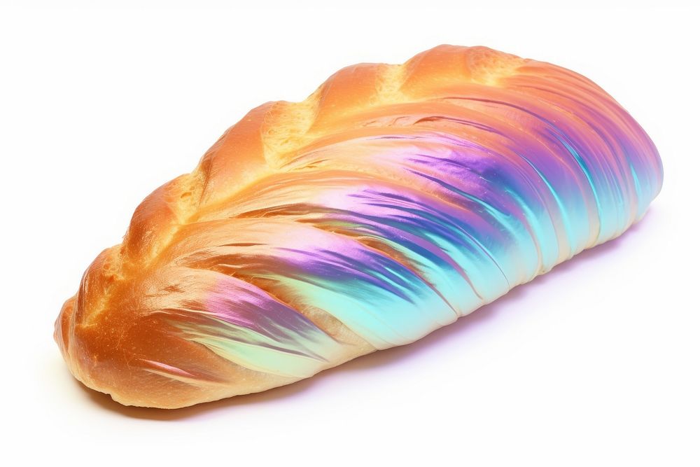 A bread iridescent food white background lightweight.