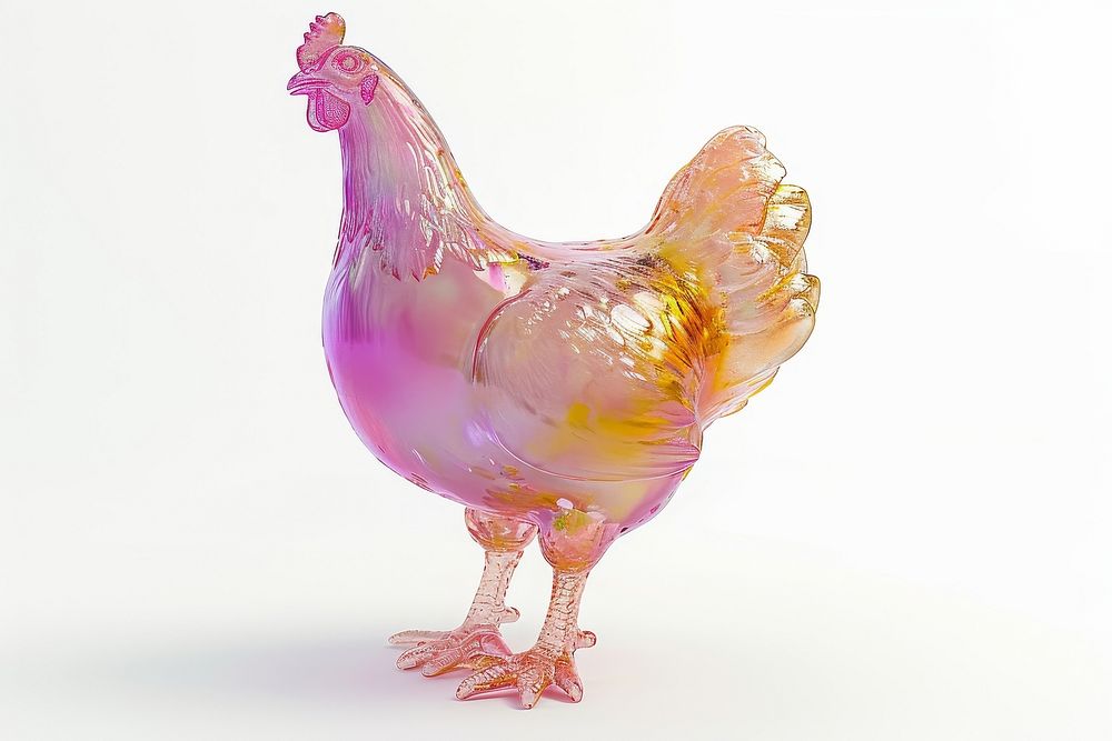 A chicken leg iridescent poultry animal bird.