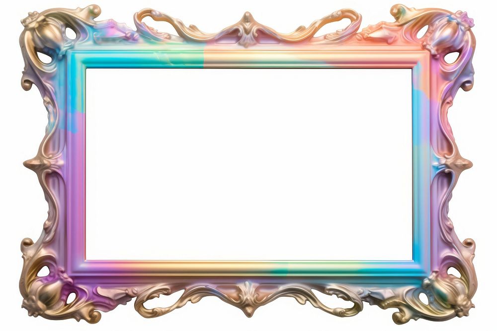 A picture frame iridescent backgrounds white background refraction.