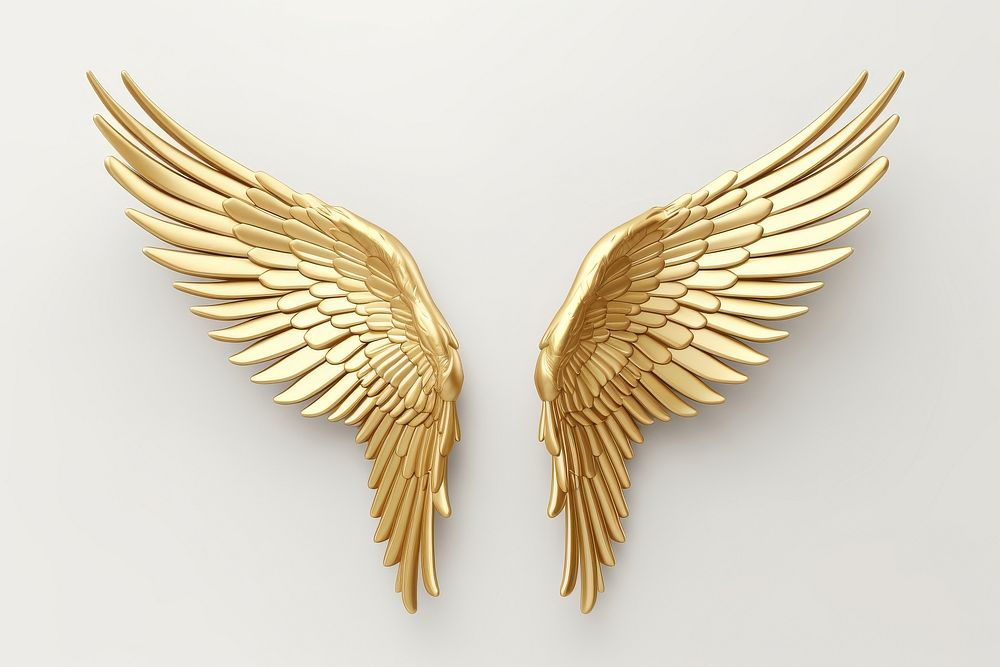 Angel wings gold white background accessories accessory.