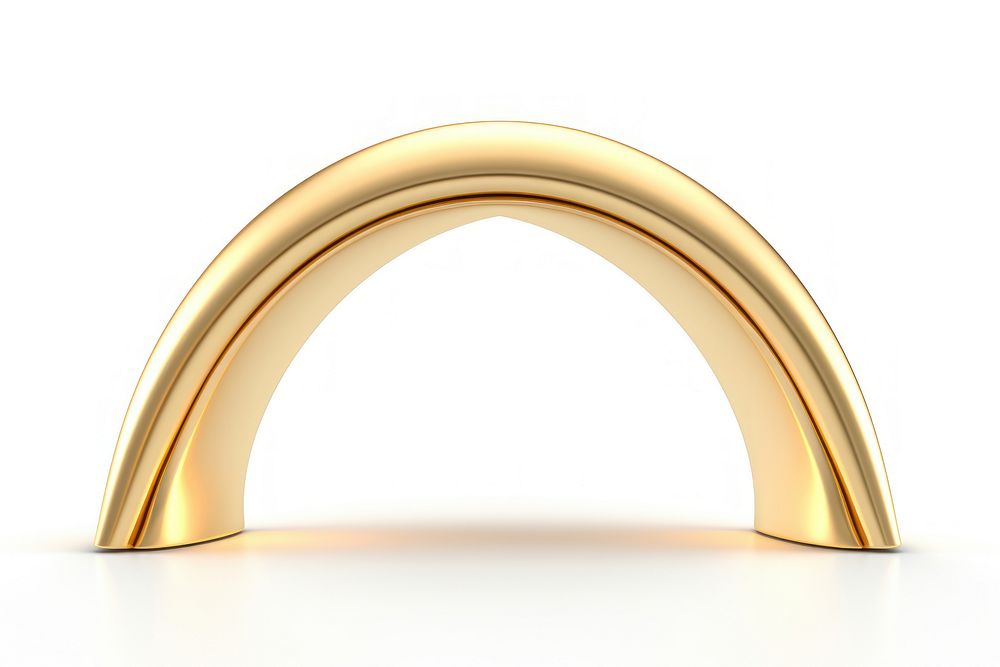 Arch gold arch white background.