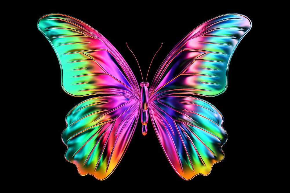 Butterfly iridescent pattern purple accessories.