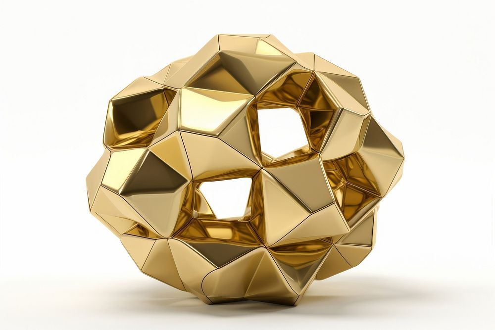 Geometric gold material white background accessories accessory.