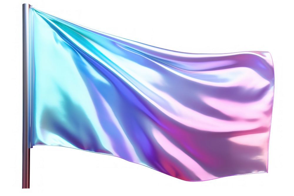 Flag iridescent backgrounds silk white background.