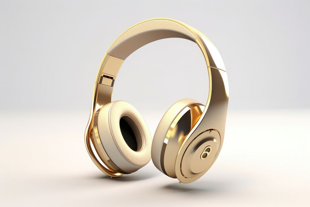 Headphones headphones headset gold.