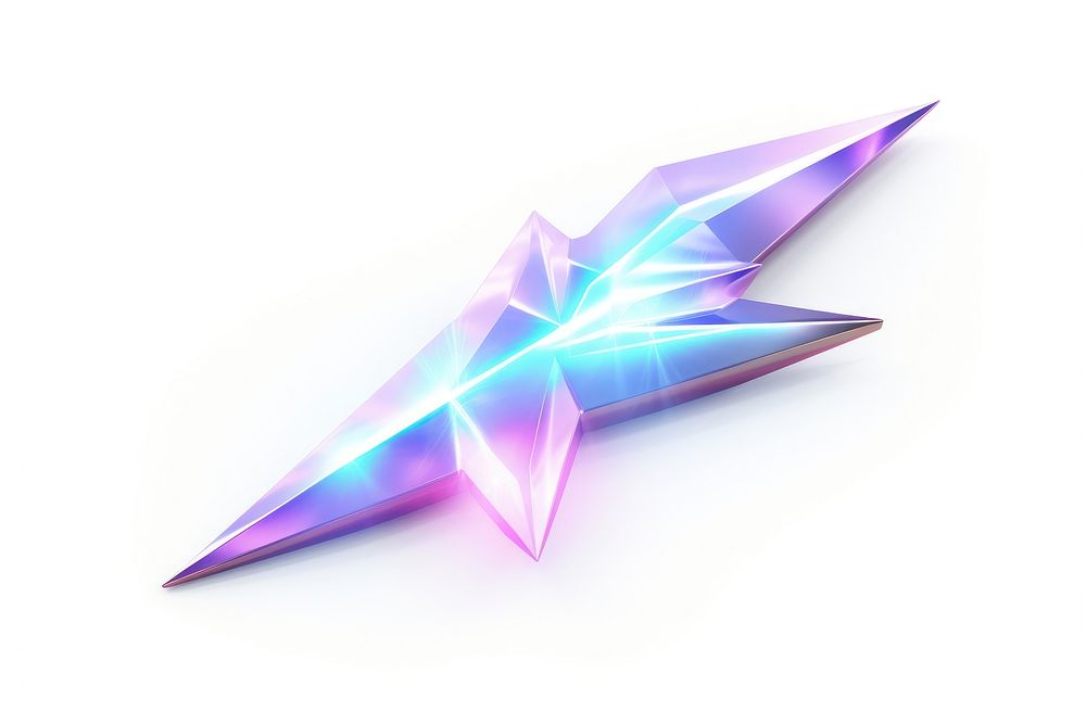 Lightning icon iridescent white background lightweight weaponry.