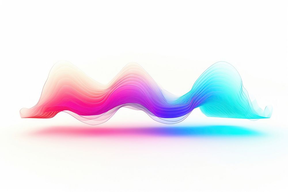 Sound wave icon iridescent backgrounds purple white background.