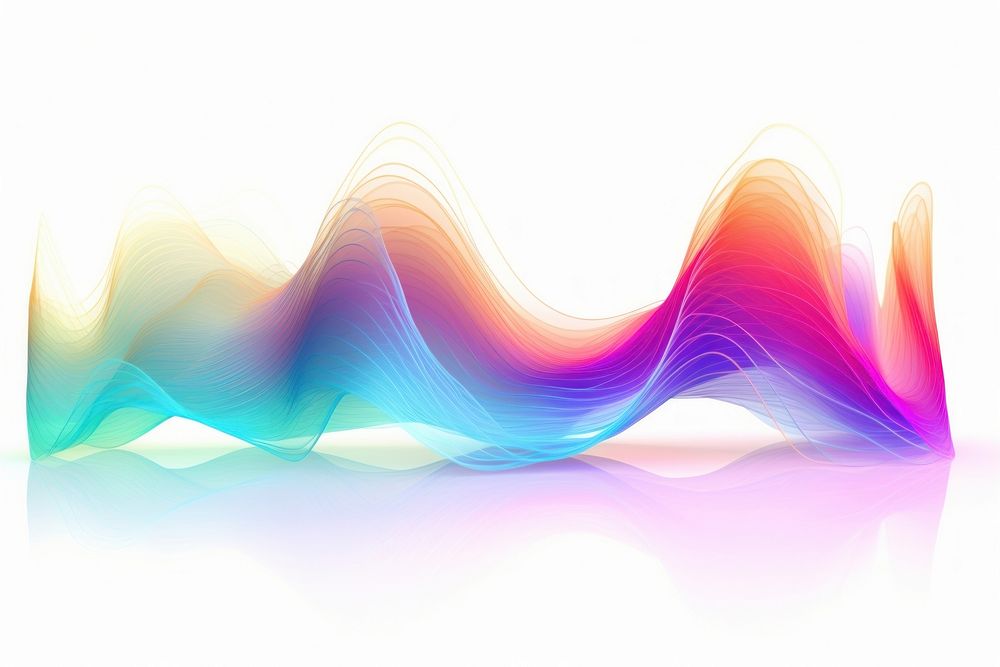Sound wave icon iridescent backgrounds pattern purple.