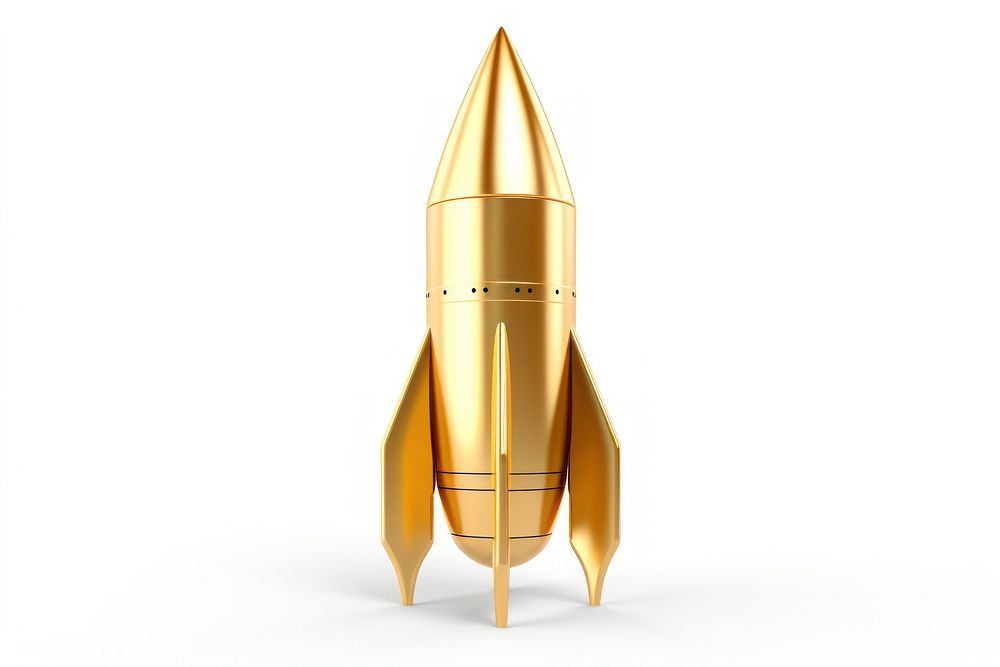 Rocket rocket missile gold.