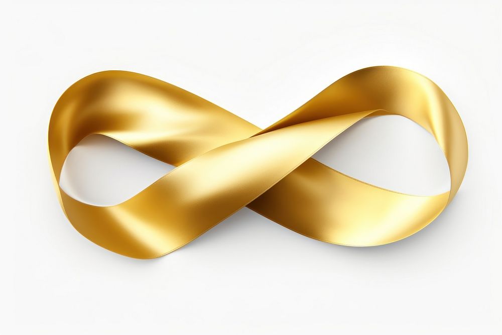 Ribbon icon shape gold backgrounds white background accessories.