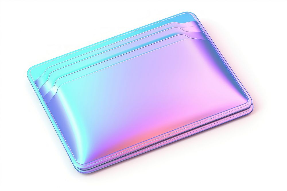 Wallet icon iridescent white background accessories electronics.