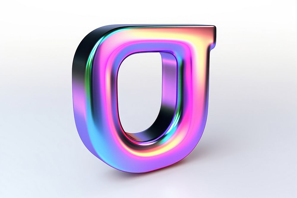 U shaped magnet icon iridescent number text white background.