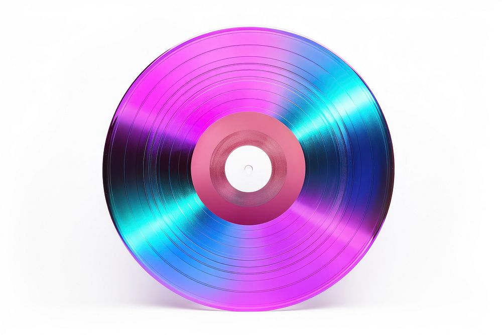 Record purple white background vinyl record.
