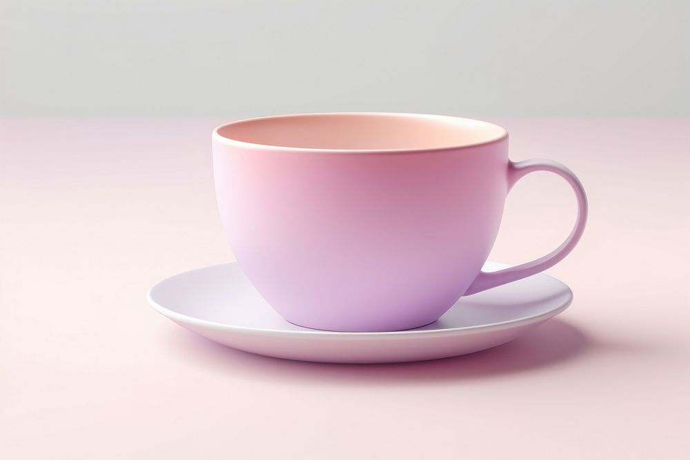 Pastel coffee cup saucer drink mug.