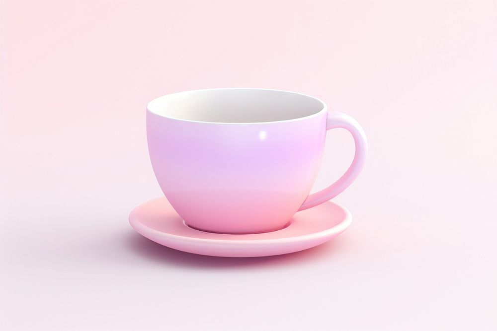 Pastel coffee cup porcelain saucer drink.
