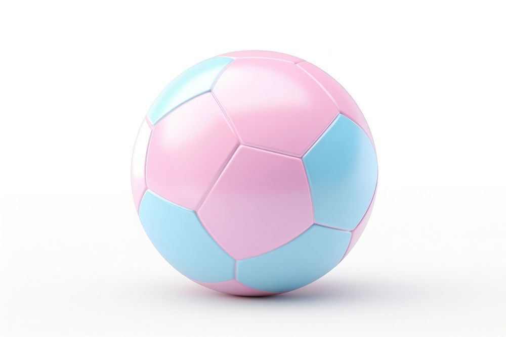 A pastel soccer ball football sports white background.