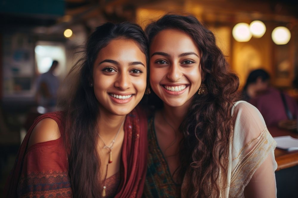 South Asian young women portrait smiling smile.