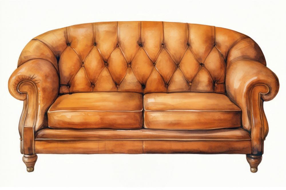 A sofa furniture leather chair. AI generated Image by rawpixel.