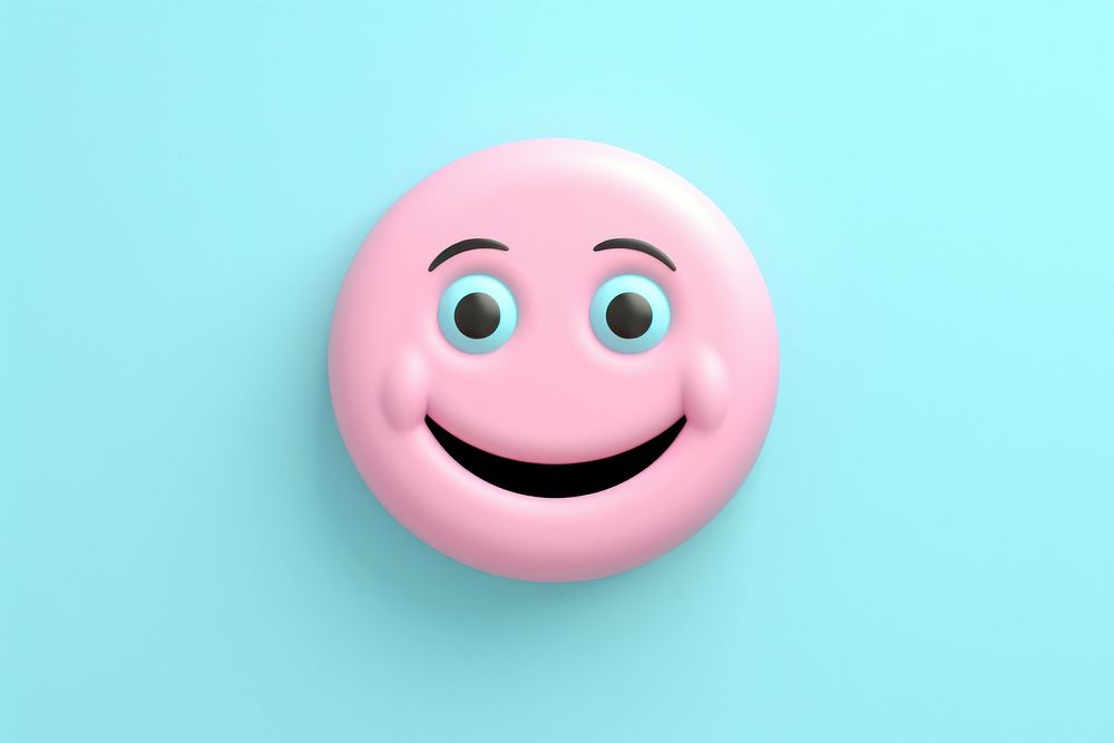 Winking emoji cartoon face toy.