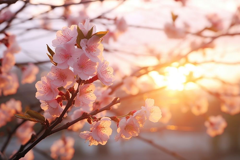Sakura outdoors blossom nature. AI generated Image by rawpixel.