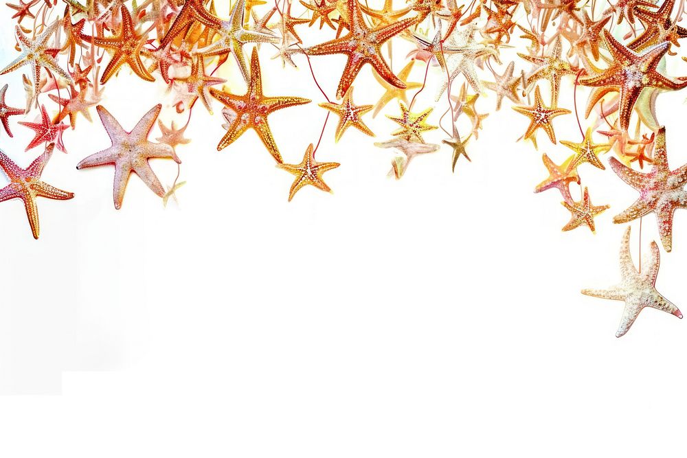 Starfish border starfish invertebrate illuminated.
