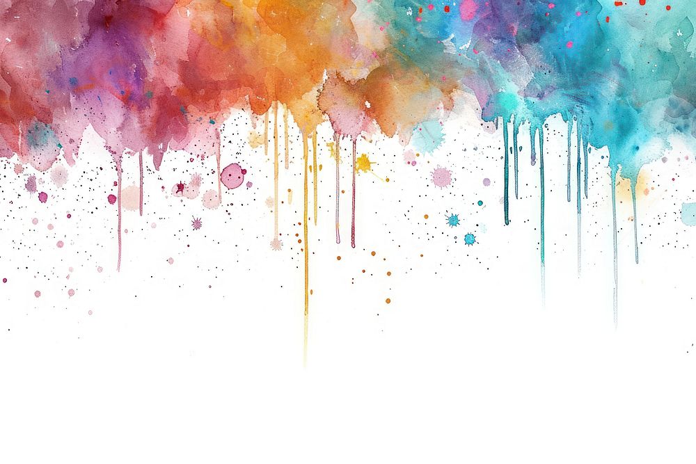 Universe watercolor border painting backgrounds splattered.