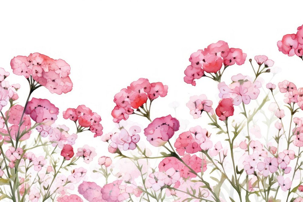 Yarrow pink flower border blossom nature petal.