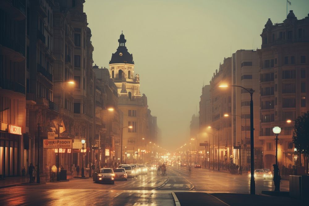 Spain architecture metropolis cityscape. AI generated Image by rawpixel.