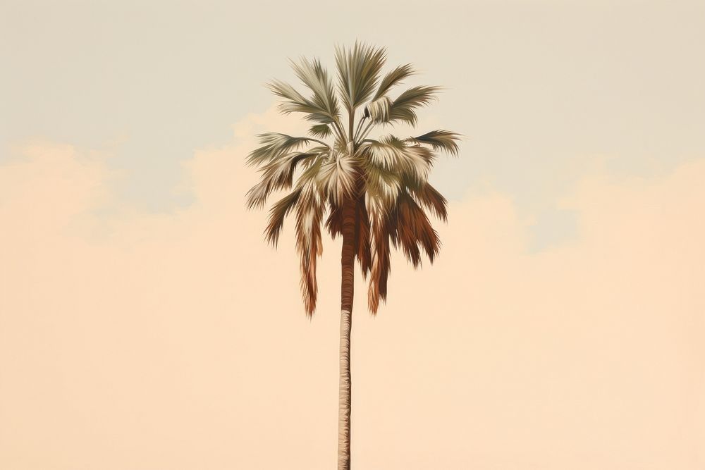 Palm tree plant tranquility arecaceae. AI generated Image by rawpixel.